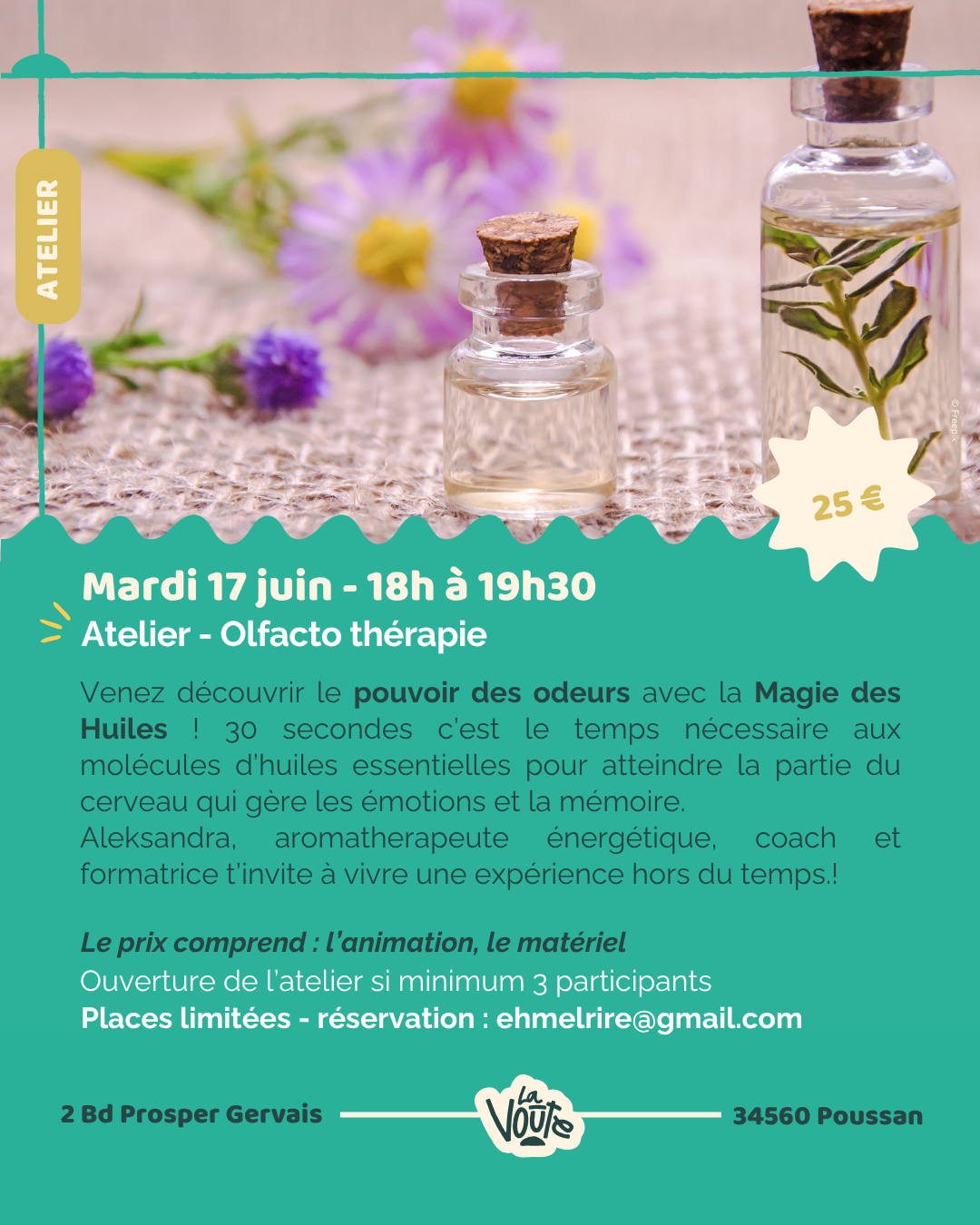 atelier thérapie avec les huiles essentielles