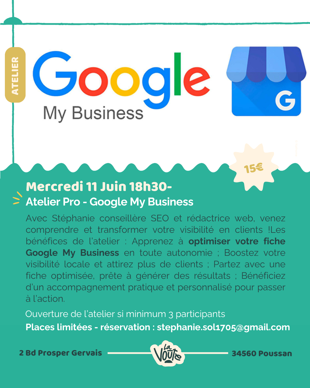 Atelier pro Google My Business à Poussan